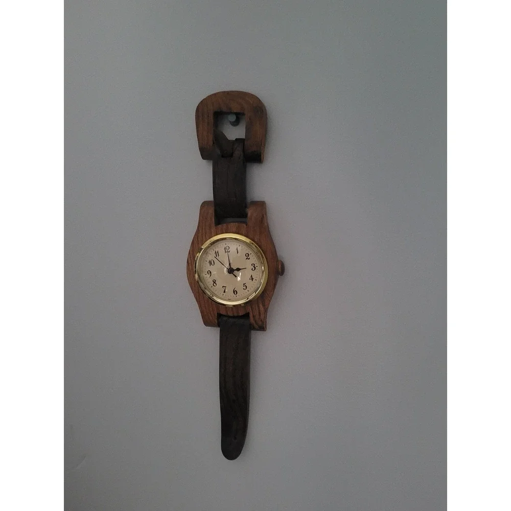 Vintage Wooden Wall Clock, Watch‎ Design, Rustic Home Decor, Unique Timepiece